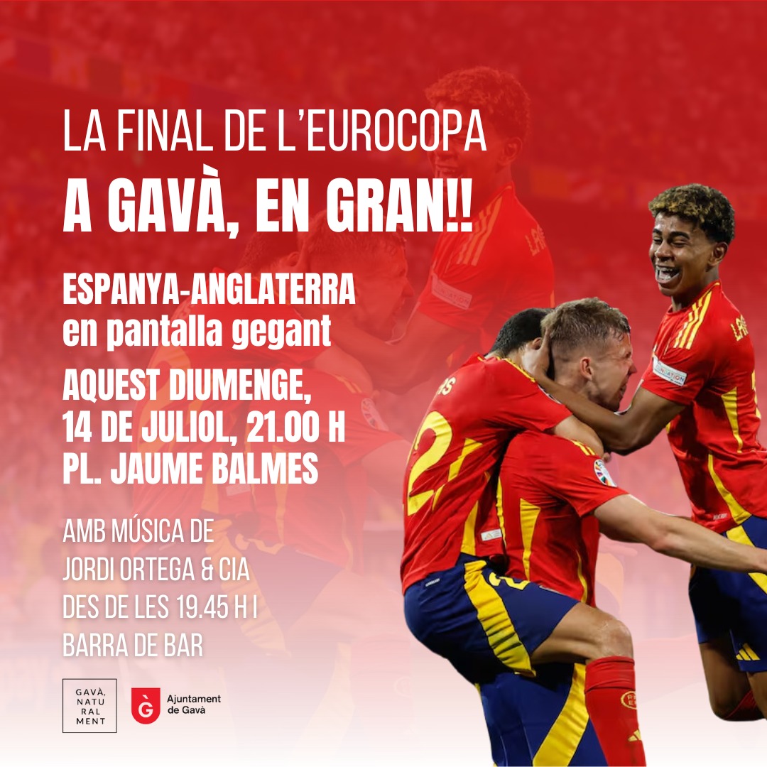 Pantalla gegant per veure la final de l’Eurocopa entre Espanya i Anglaterra