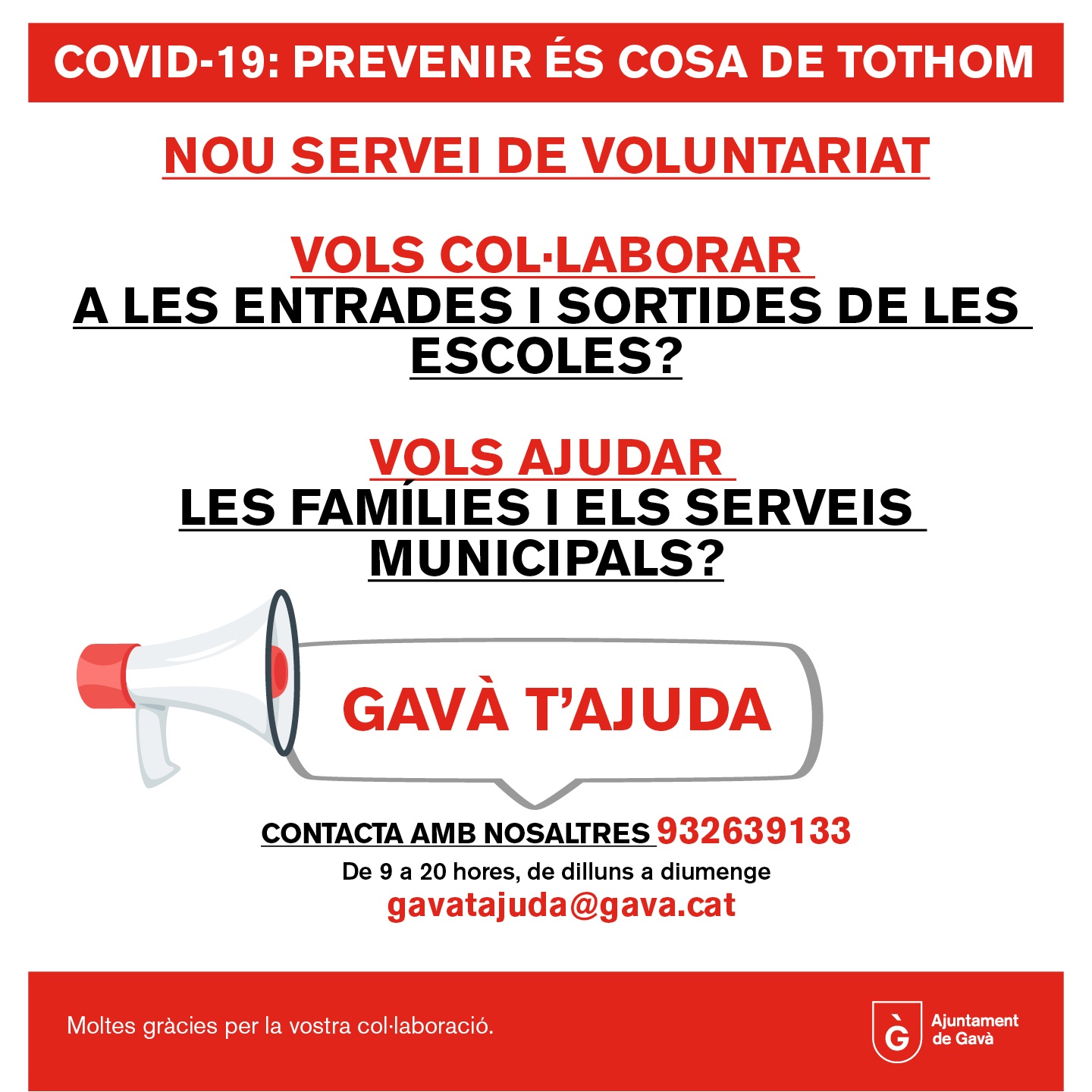“Gavà t’ajuda” en l’accés als centres educatius