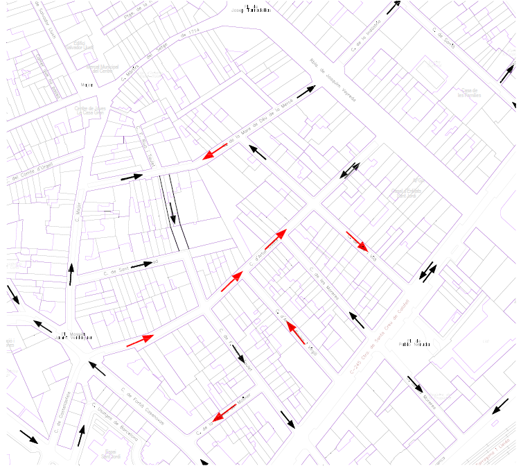 Cambio de movilidad en calles del barrio del Centre