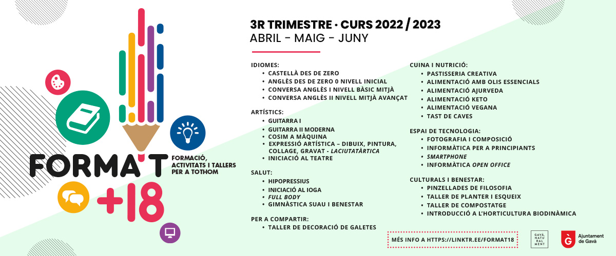 Cursos Forma't 3er trimestre del curs 2023-2023