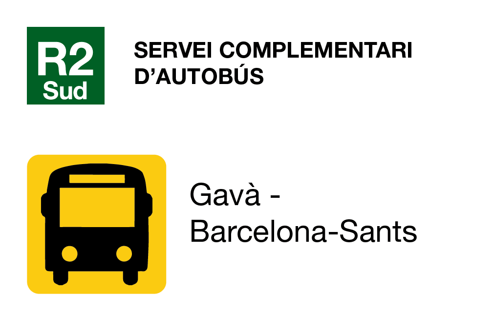 Reforç del servei d’autobusos entre les estacions de Gavà i Barcelona-Sants