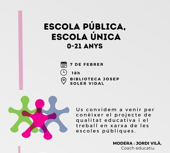 Charla per informar de los proyectos educativos de las escuelas públicas